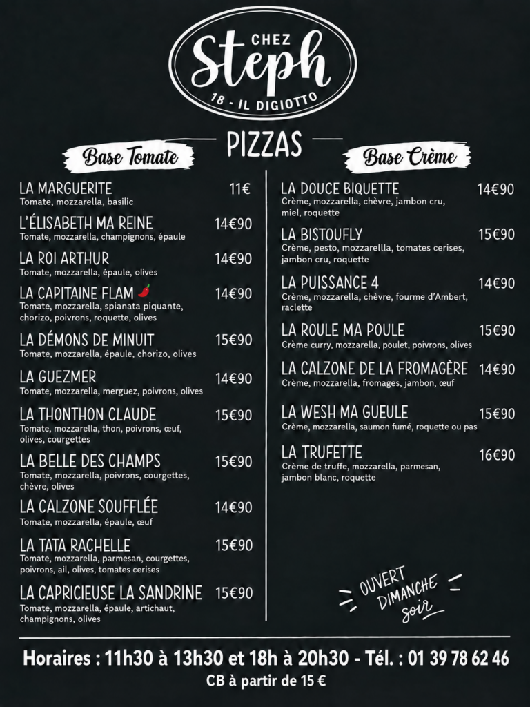 carte menu